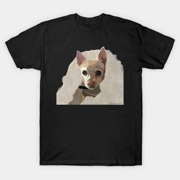 Chihuahua under blanket T-Shirt by Poohdlesdoodles